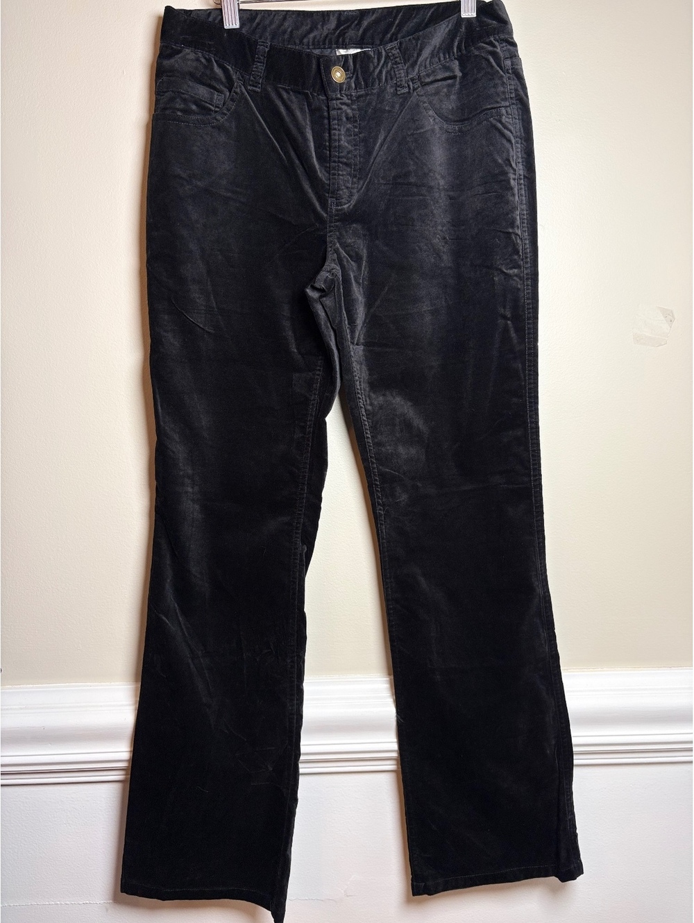 NWOT Chicos Black Velvet Pants Bootcut 0.5